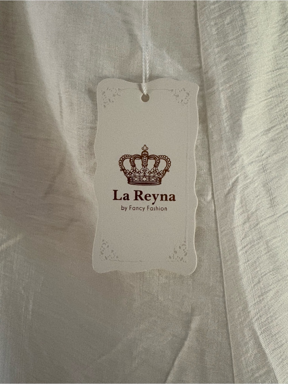 La Reyna White Wide-Leg Floral Embroidered Pants - Picture 5 of 6